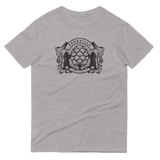 Grey t-shirt with design of two black bears holding a huge grain of hops. "Asheville, North Carolina"