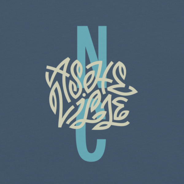 Asheville NC Typographic Tee