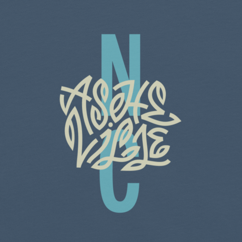 Asheville NC Typographic Tee